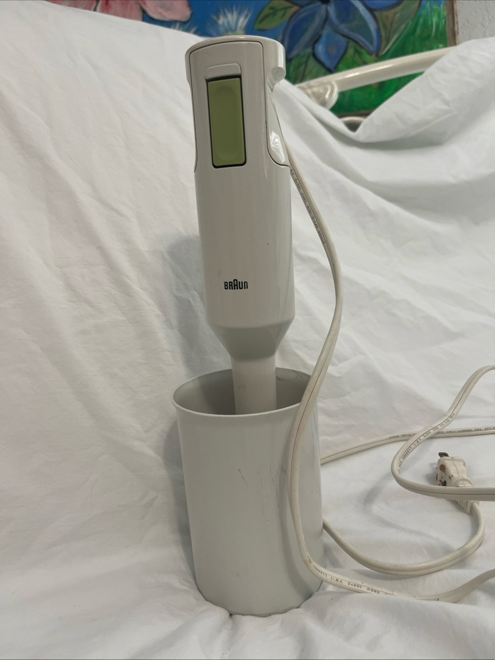 Braun White Hand Blender with Light Green Accent - Immersion Mixer